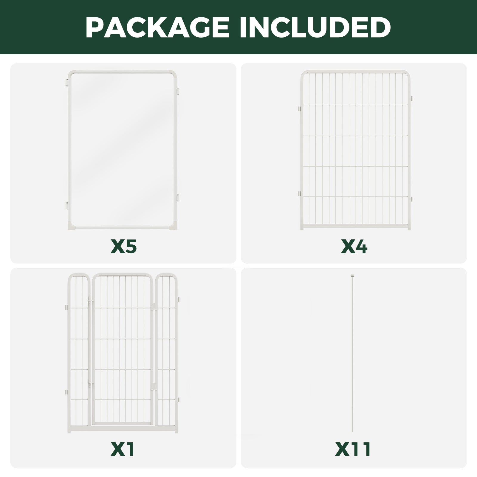 FXW Acrylic & Wire Mesh Indoor Dog Playpen