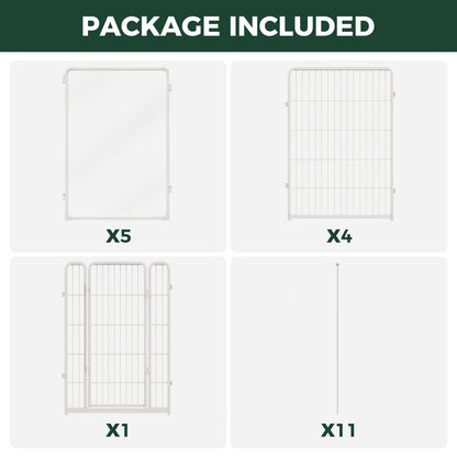 FXW Acrylic & Wire Mesh Indoor Dog Playpen