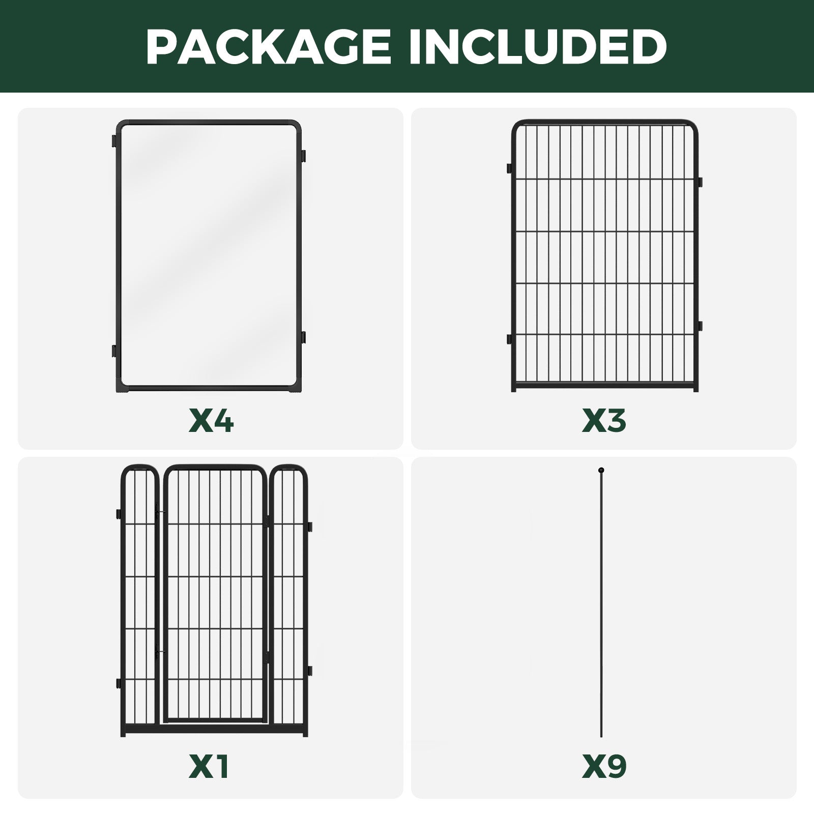 FXW Acrylic & Wire Mesh Indoor Dog Playpen