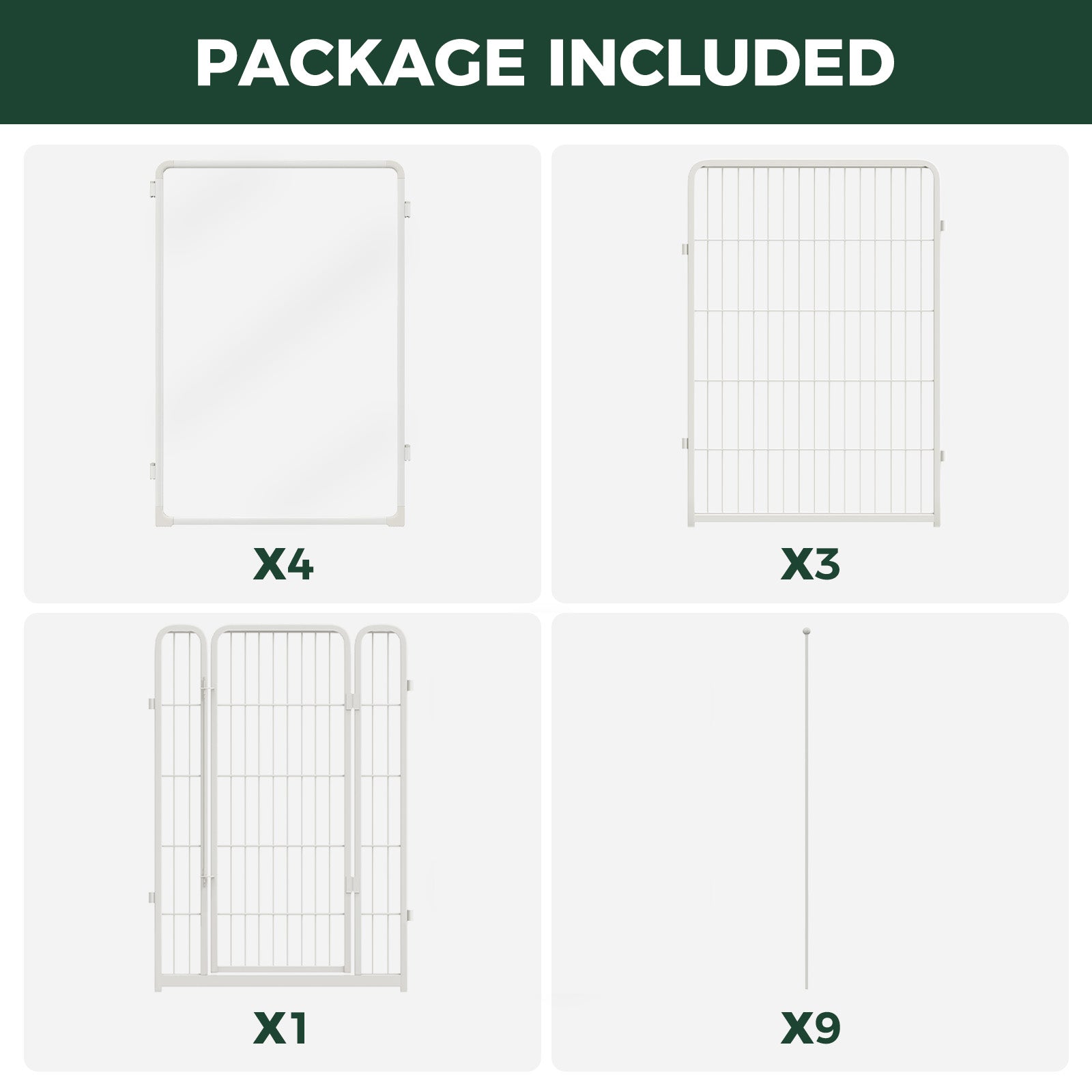 FXW Acrylic & Wire Mesh Indoor Dog Playpen