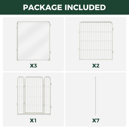FXW Acrylic & Wire Mesh Indoor Dog Playpen
