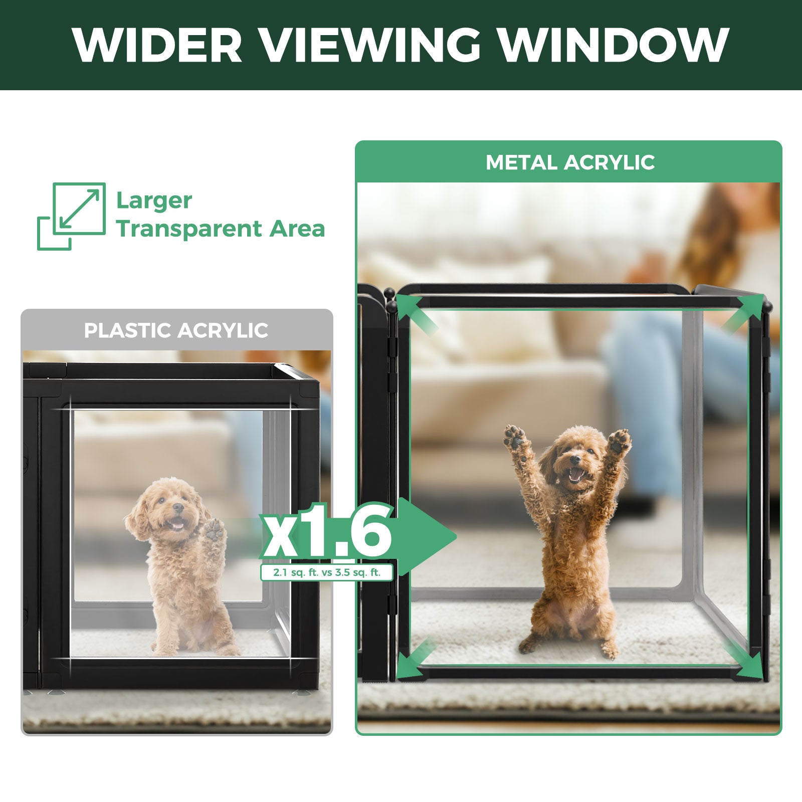 Compared to AuraSpace acrylic, AuraSpace Pro offers a larger and more spacious interior.