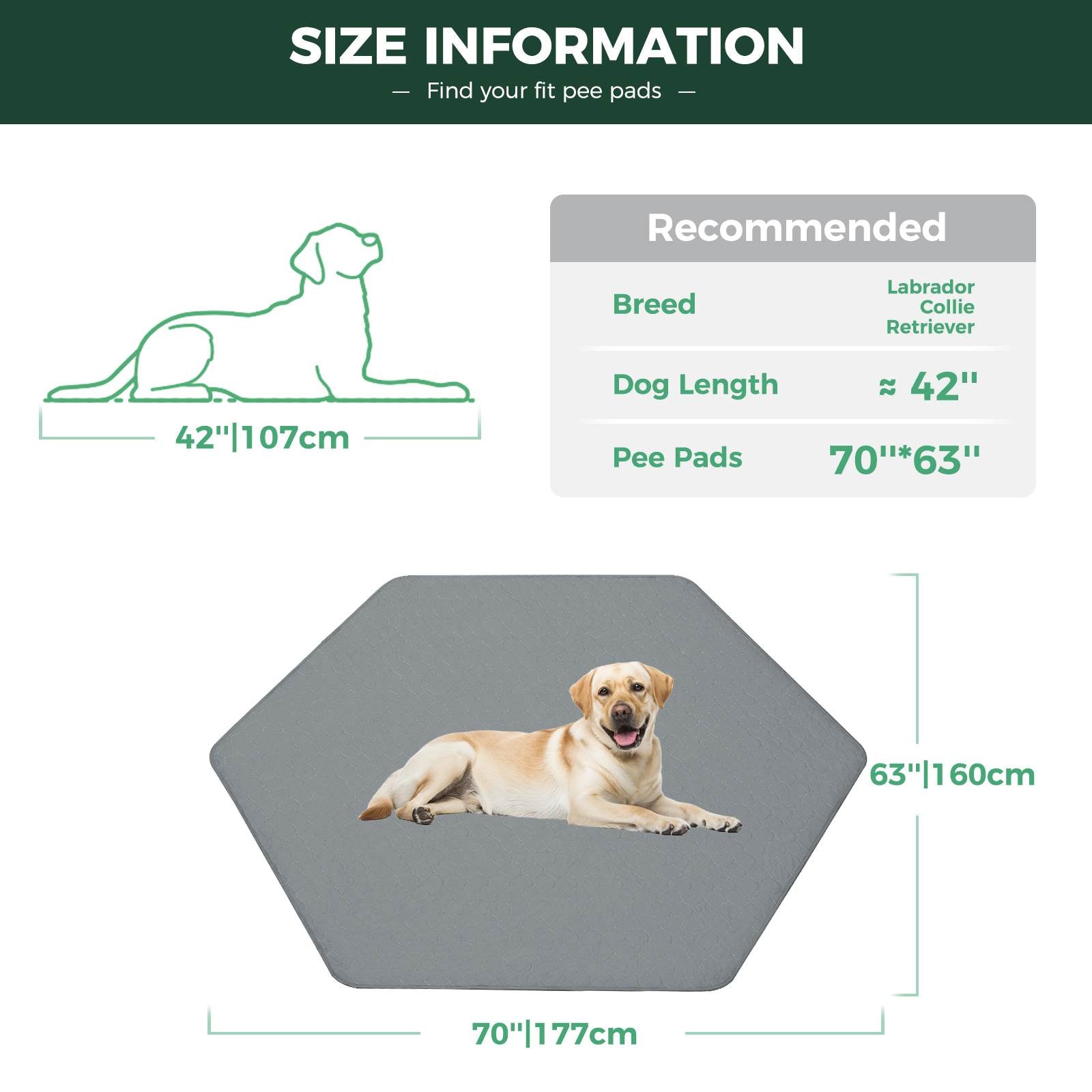 FXW Grey Washable Pee Pads