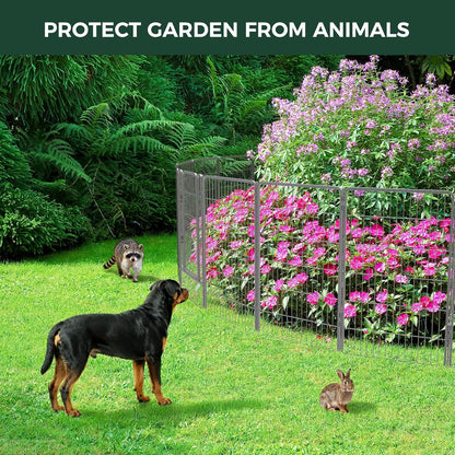 FXW Garden Fence Outdoor for The Yard - Silver