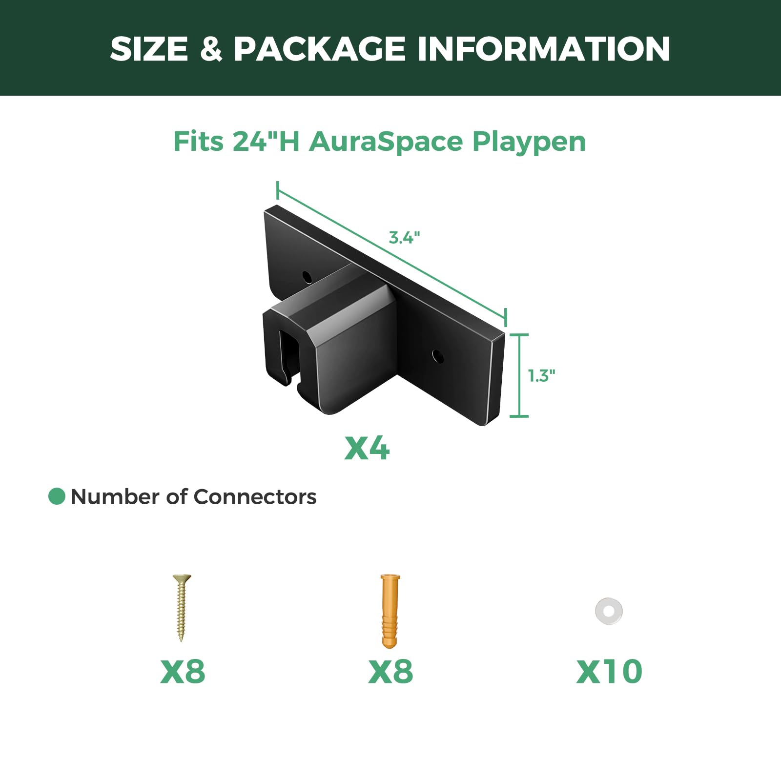 AuraSpace Fence-to-Wall Anchors