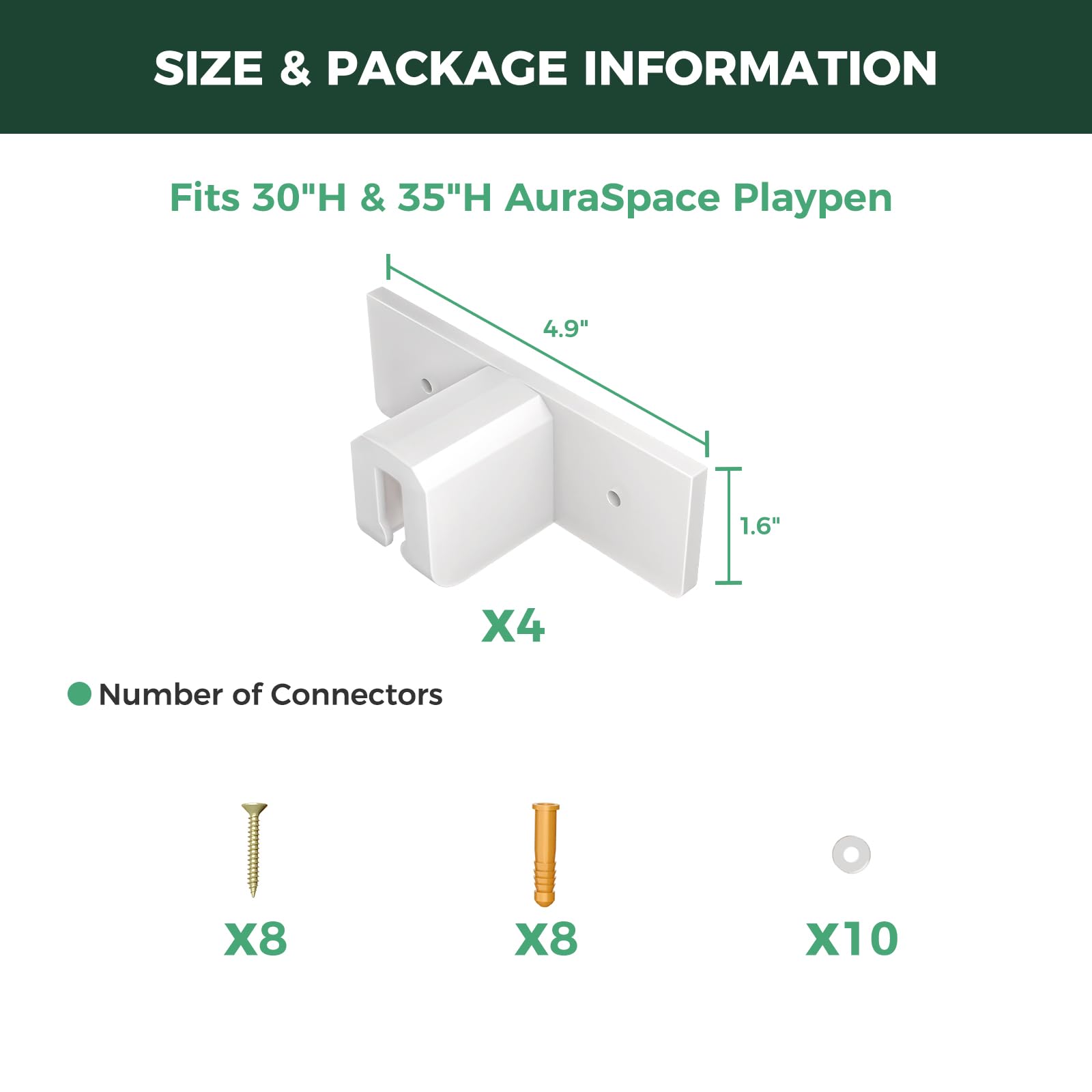 AuraSpace Fence-to-Wall Anchors