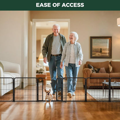 Bundle - Black Homeplus Dog Playpen & Dog Playpen Partition Connector(Pack of 2)