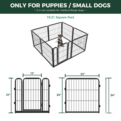 Bundle - Black Homeplus Dog Playpen & Dog Playpen Partition Connector(Pack of 2)