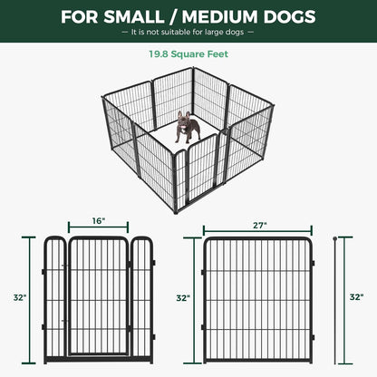 Bundle - Black Homeplus Dog Playpen & Dog Playpen Partition Connector(Pack of 2)