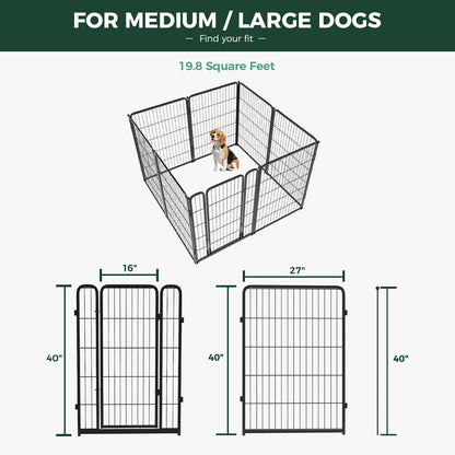 Bundle - Black Homeplus Dog Playpen & Dog Playpen Partition Connector(Pack of 2)
