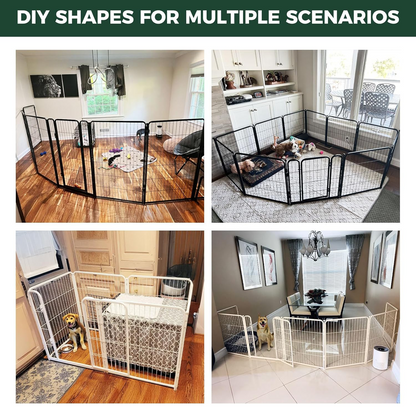 Bundle - Black Homeplus Dog Playpen & Dog Playpen Partition Connector(Pack of 2)