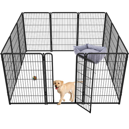 Bundle - Black Homeplus Dog Playpen & Dog Playpen Partition Connector(Pack of 2)