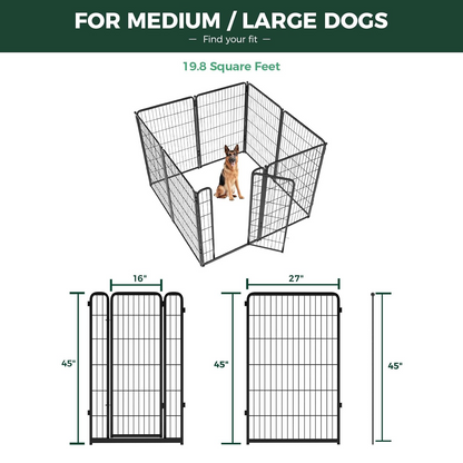Bundle - Black Homeplus Dog Playpen & Dog Playpen Partition Connector(Pack of 2)
