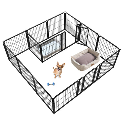 Bundle - Black Homeplus Dog Playpen & Dog Playpen Partition Connector(Pack of 2)