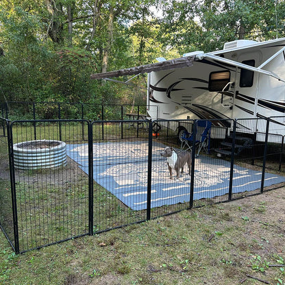 Bundle - Rollick Dog Playpen & Let's ROLL RV Rug