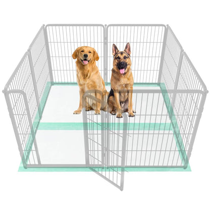 Bundle - Black Homeplus Dog Playpen & Green Extra Large Disposable Puppy Pads