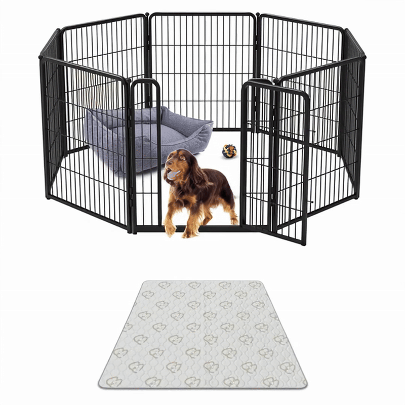 Bundle - Homeplus Dog Playpen & Washable Pee Pad (2 PCs)
