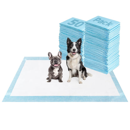Extra Large Disposable Puppy Pads for Potty Training and Whelping 51x29 inch Blue 50 FXW