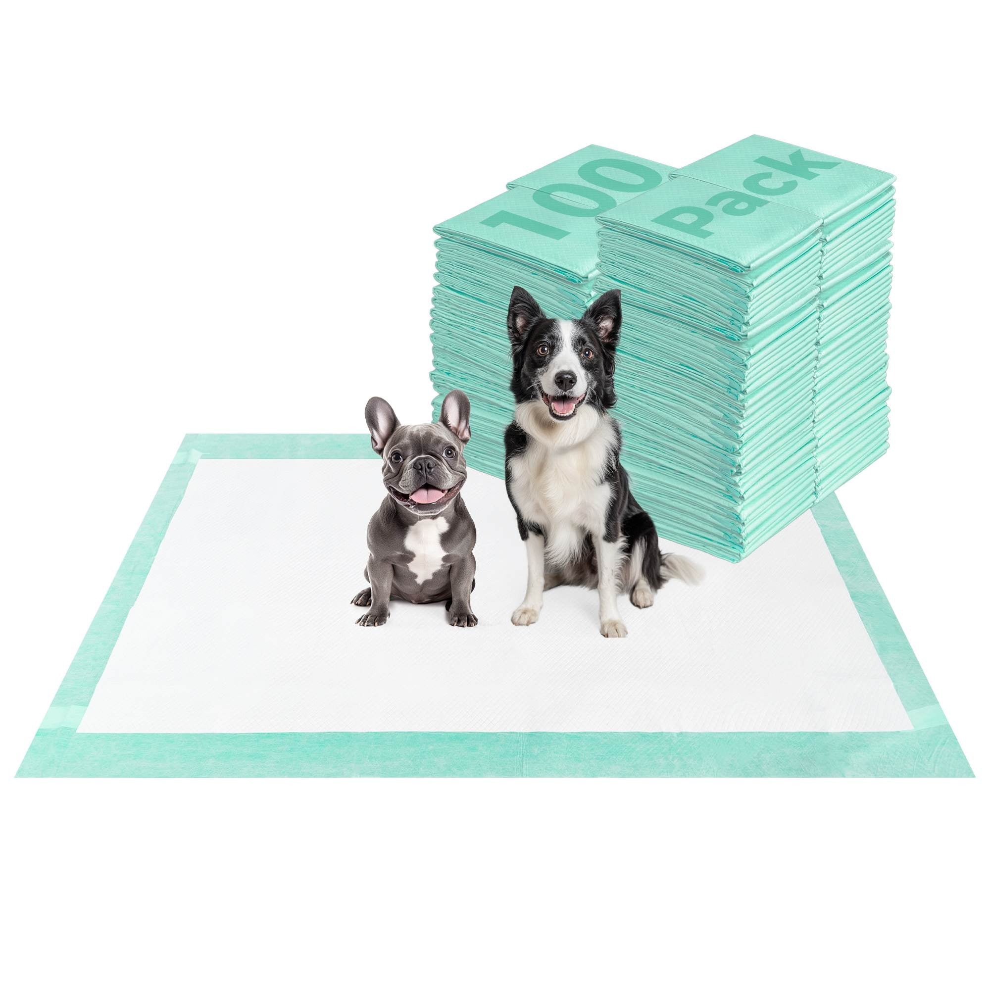 Extra Large Disposable Puppy Pads for Potty Training and Whelping 51x29 inch Green 100 FXW