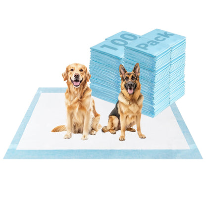 Extra Large Disposable Puppy Pads for Potty Training and Whelping 60x33.5 inch Blue 100 FXW