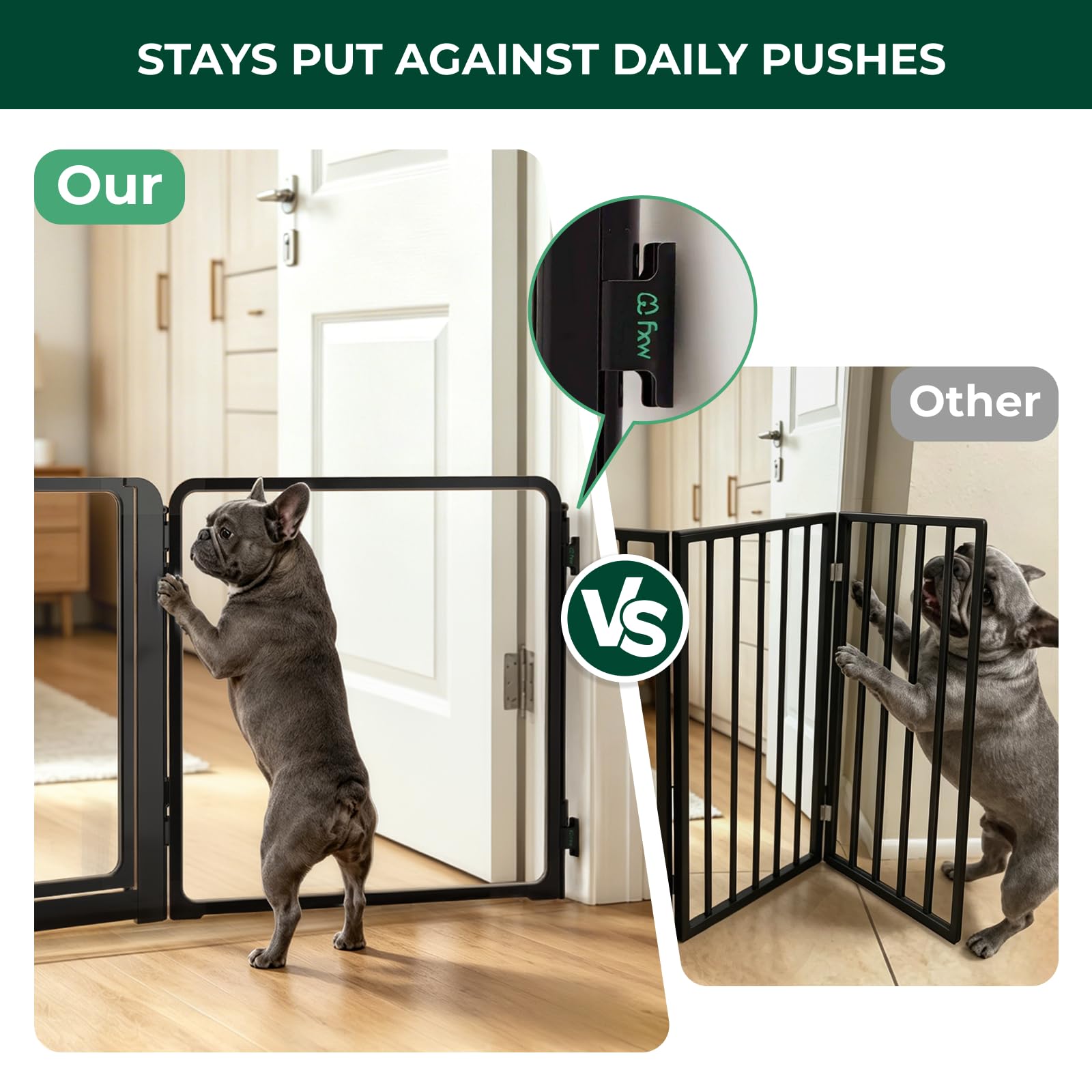 FXW ClariWall Metal & Acrylic Dog Gate