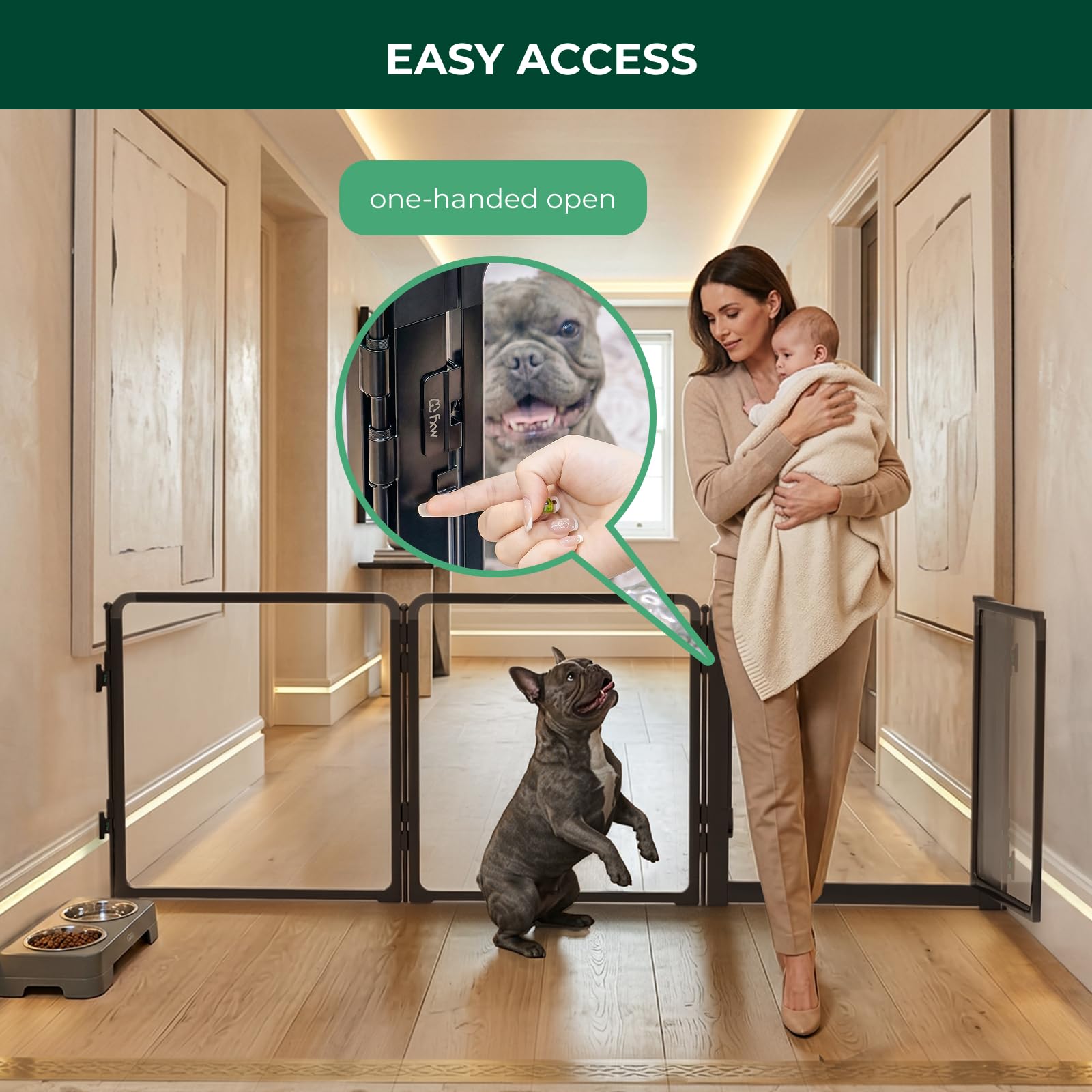 FXW ClariWall Metal & Acrylic Dog Gate