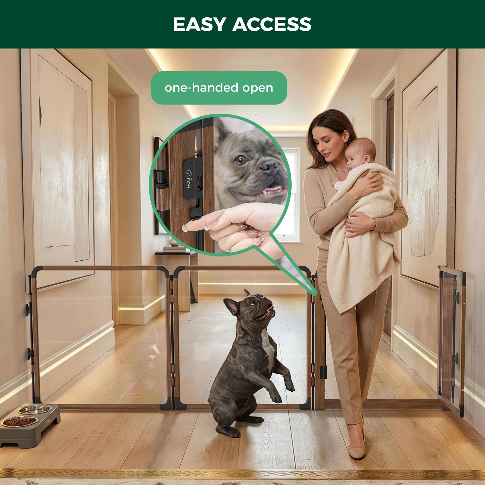 FXW ClariWall Metal & Acrylic Dog Gate
