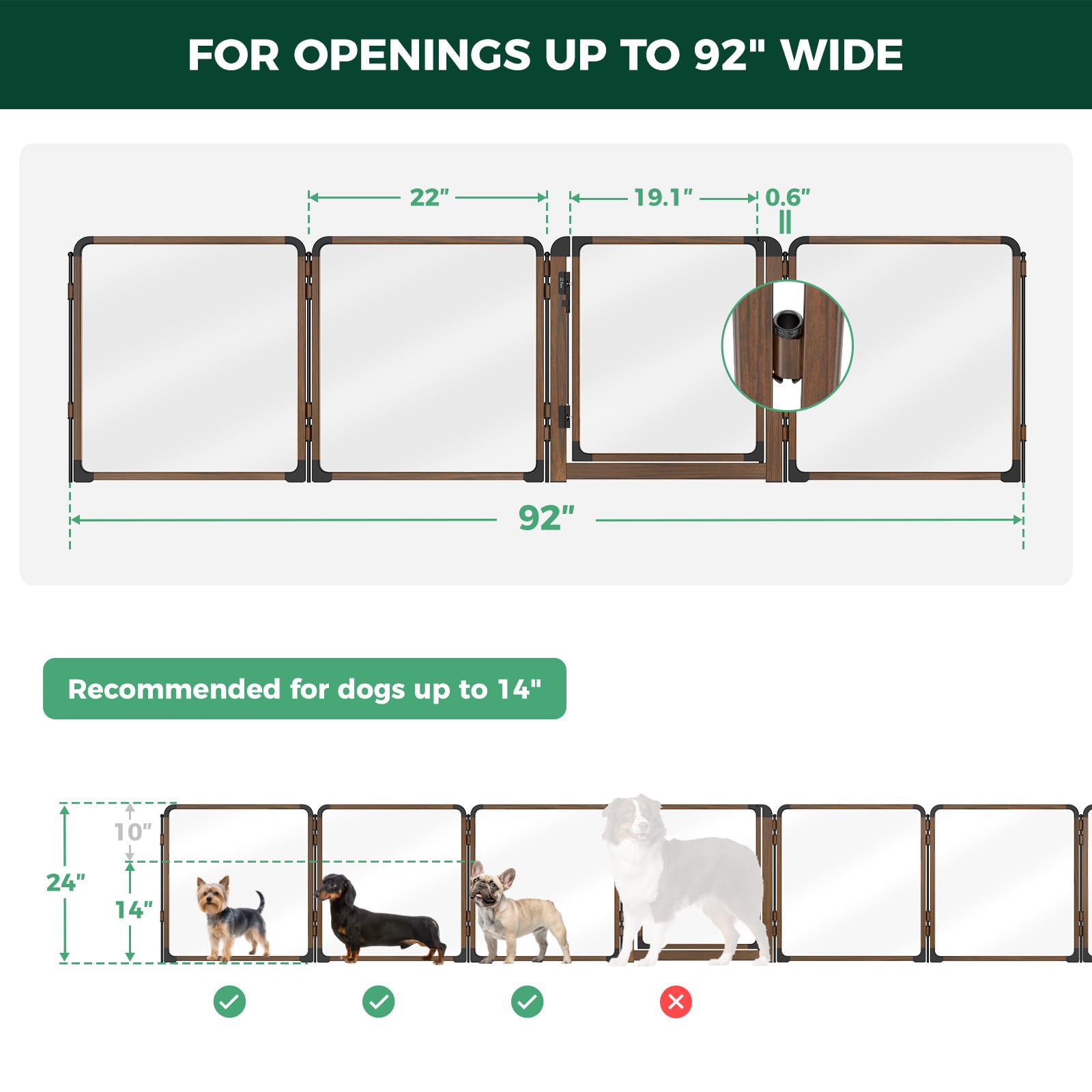 FXW ClariWall Metal & Acrylic Dog Gate