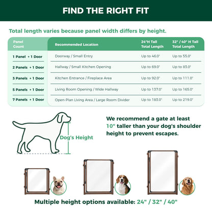 FXW ClariWall Metal & Acrylic Dog Gate