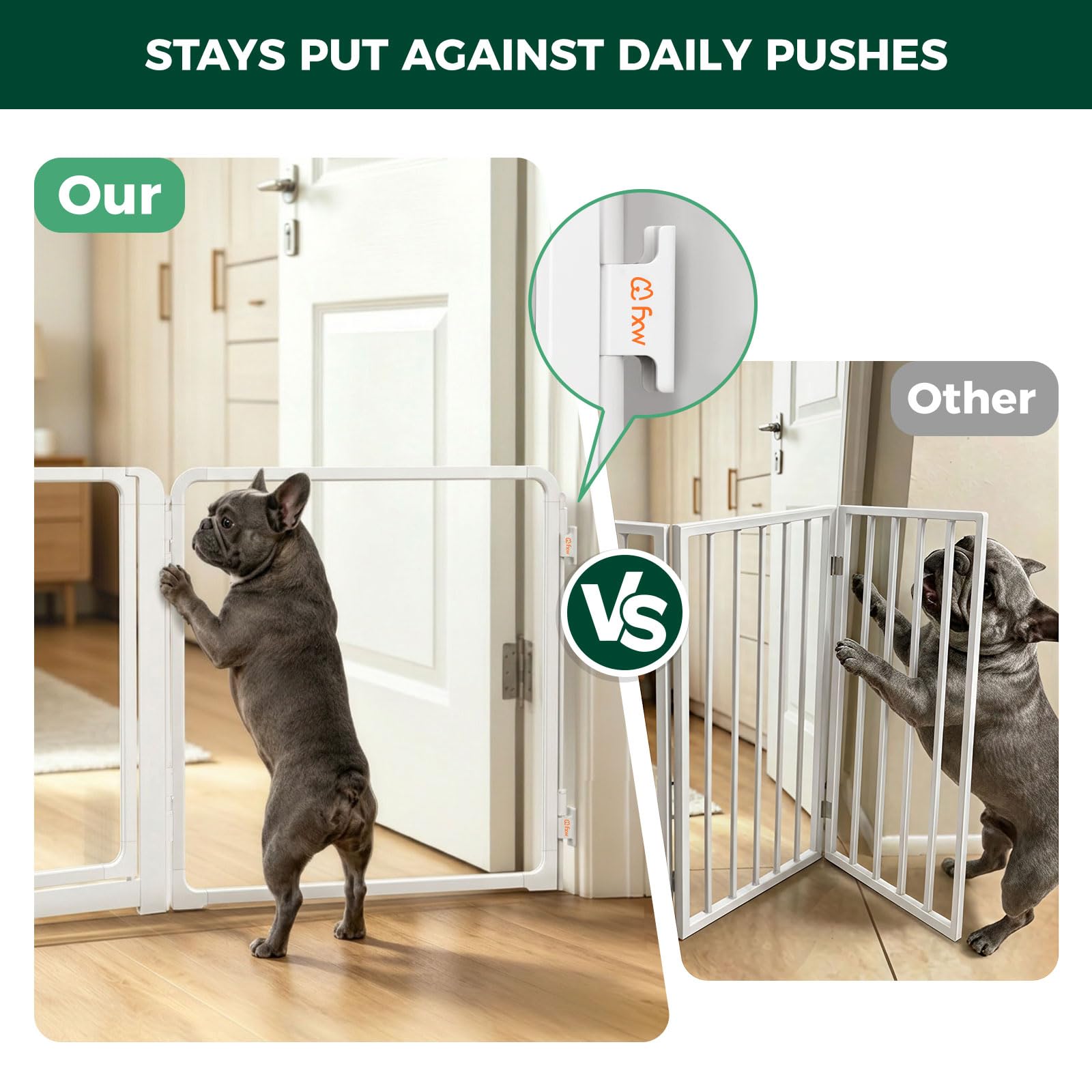 FXW ClariWall Metal & Acrylic Dog Gate