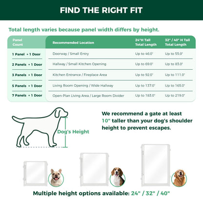 FXW ClariWall Metal & Acrylic Dog Gate