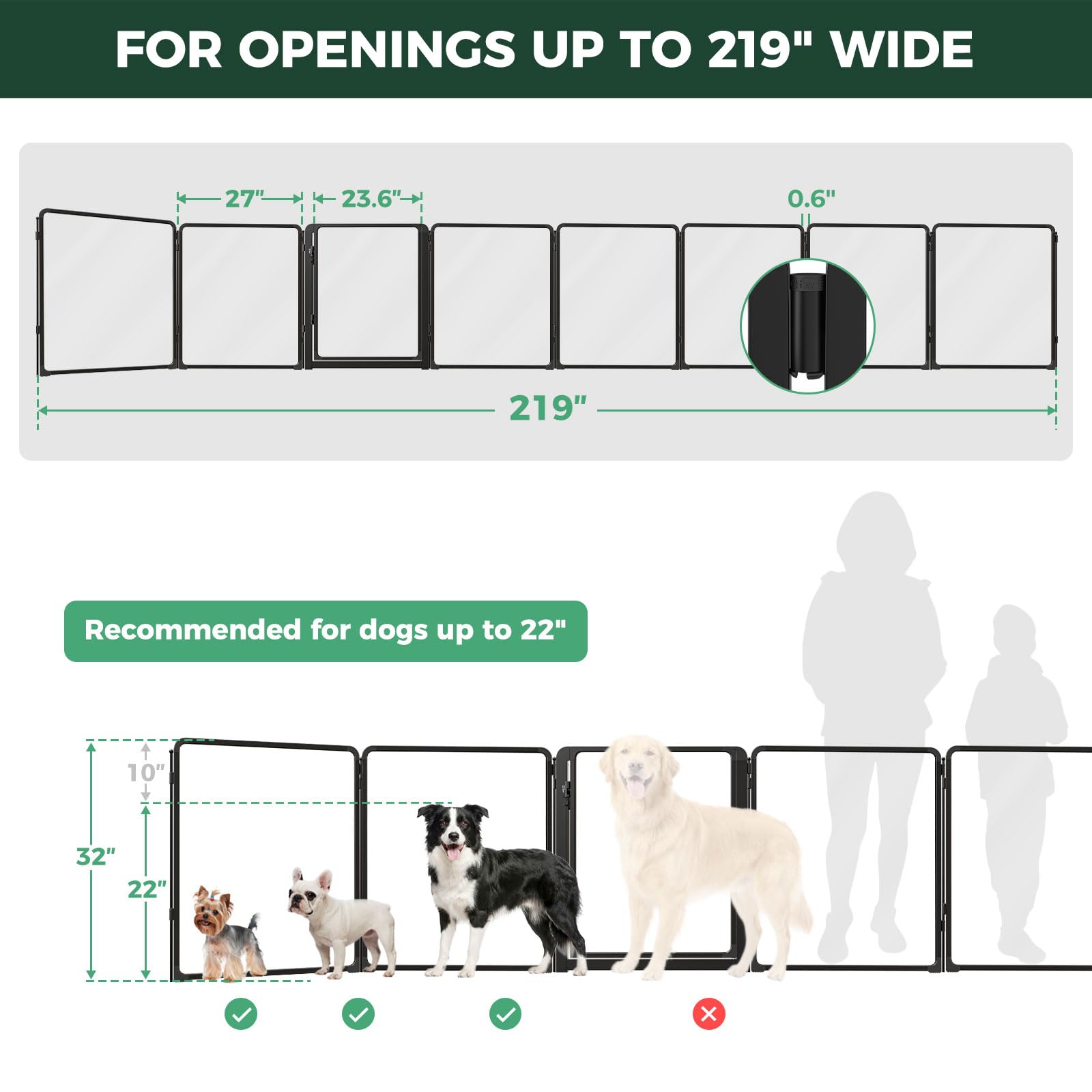 FXW ClariWall Metal & Acrylic Dog Gate