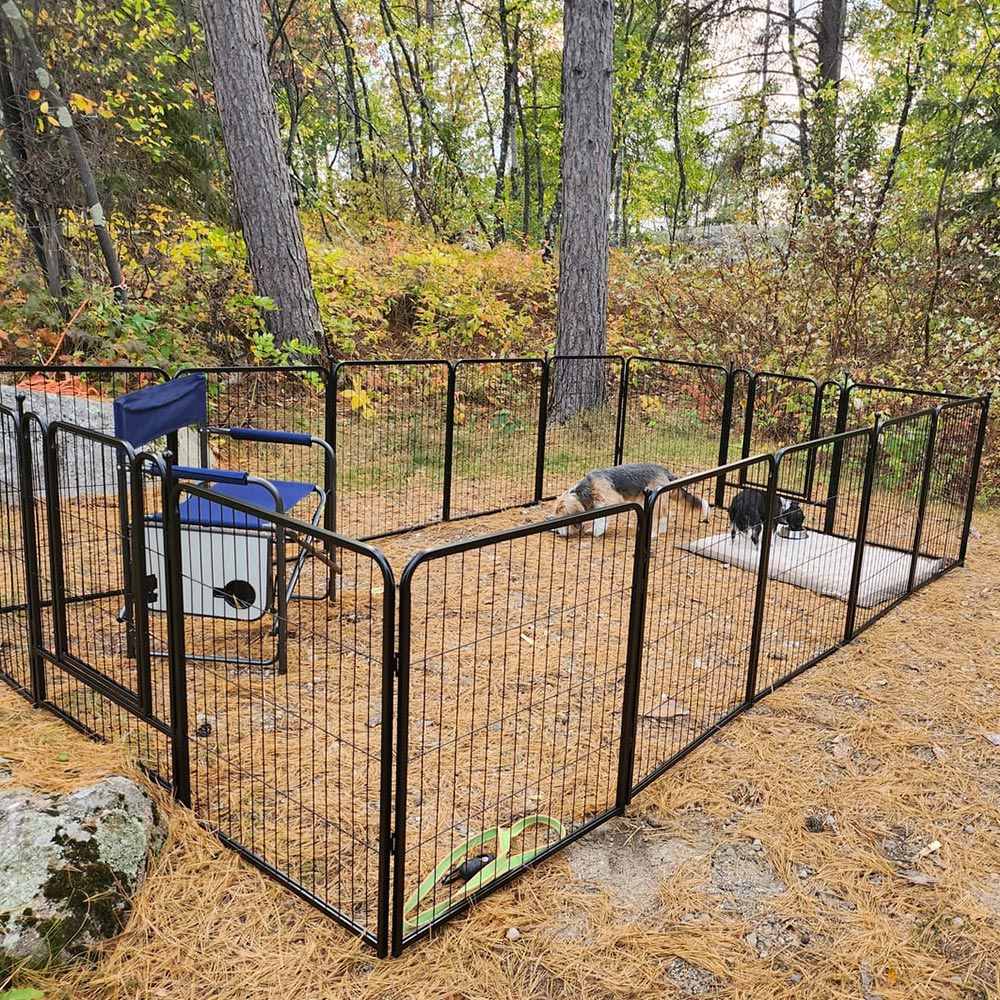 Illustration of Durable Outdoor Dog Playpens With Crates