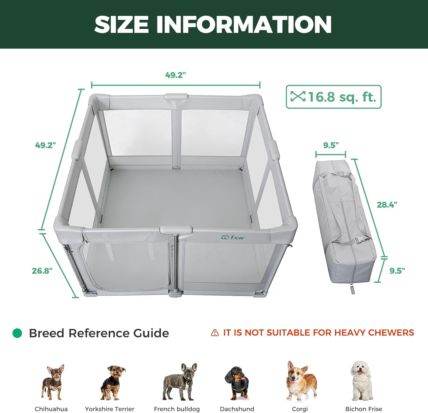 FXW Foldable Dog Playpen