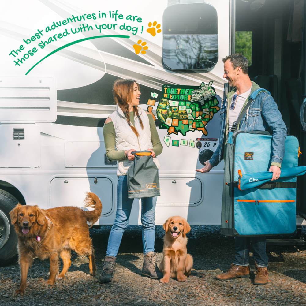 FXW RV State Sticker Travel Map - 50 USA State Decals with Scenic Illustrations