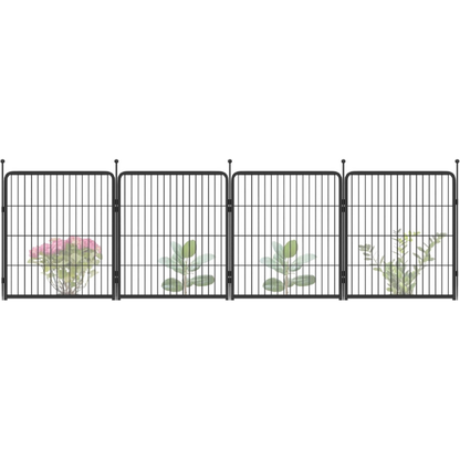 FXW Garden Fence Outdoor for The Yard - Black