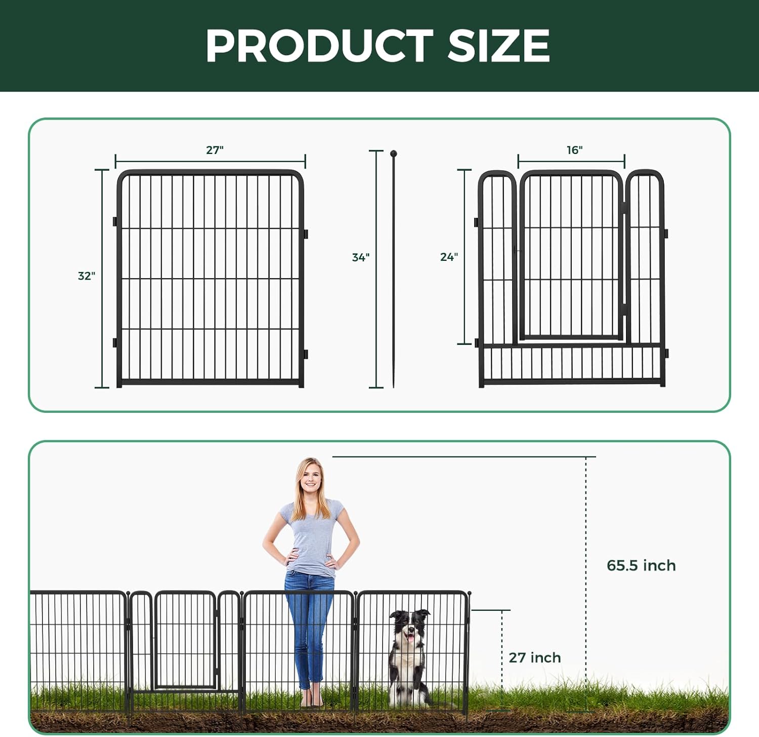 FXW Outdoor Dog & Garden Fence for Yard
