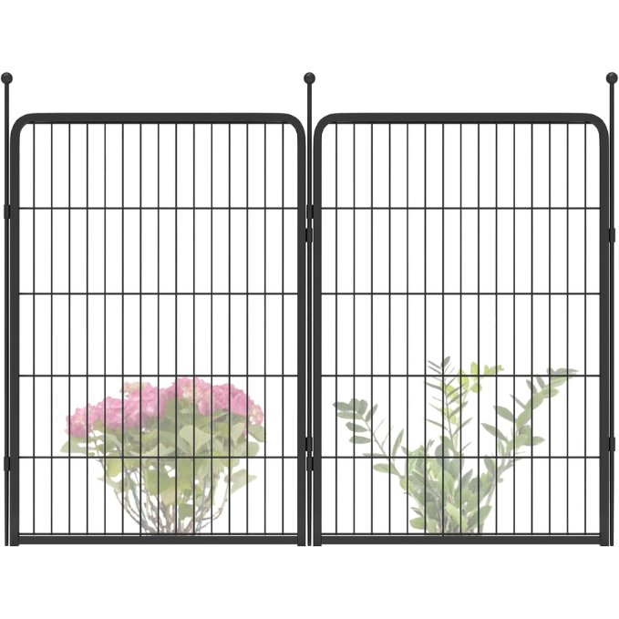 FXW Garden Fence Outdoor for The Yard - Black