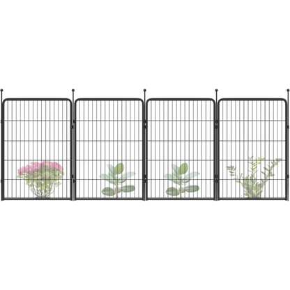 FXW Garden Fence Outdoor for The Yard - Black