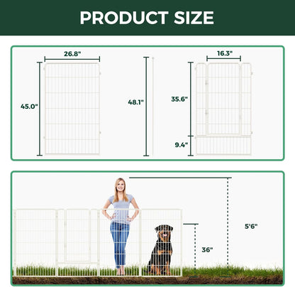 FXW Garden Fence Outdoor for The Yard - White