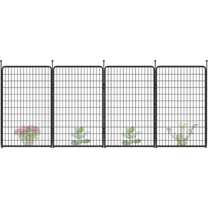 FXW Garden Fence Outdoor for The Yard - Black
