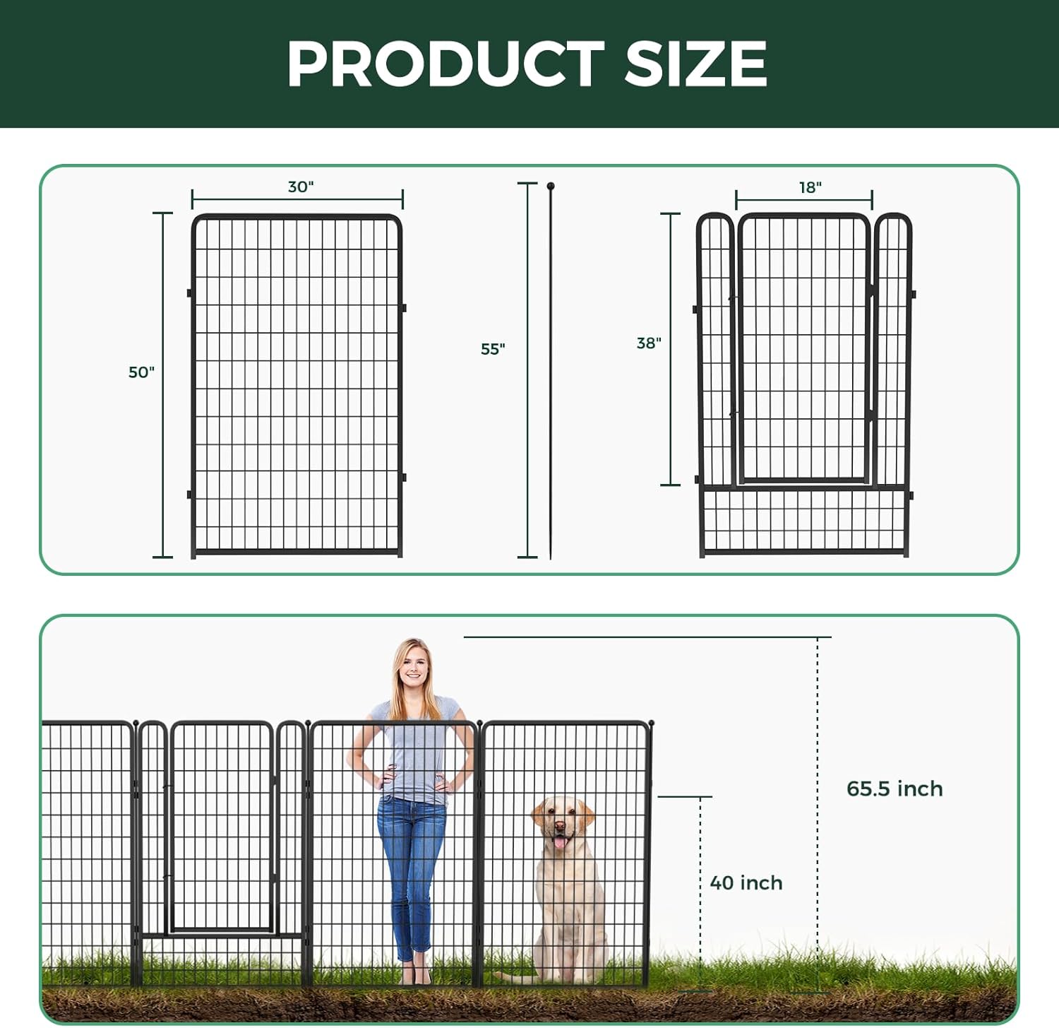 FXW Outdoor Dog & Garden Fence for Yard