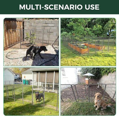 FXW Garden Fence Outdoor for The Yard - Silver