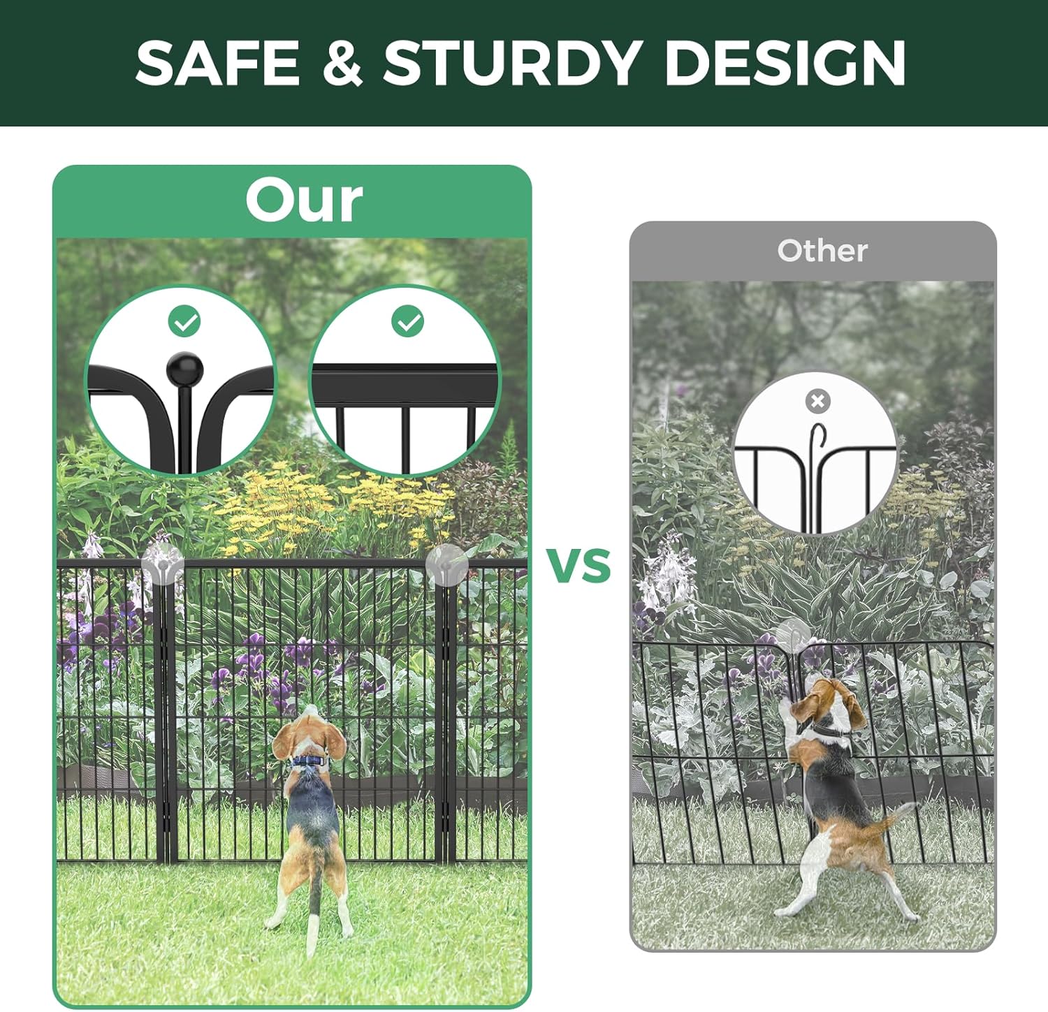 FXW Outdoor Dog & Garden Fence for Yard