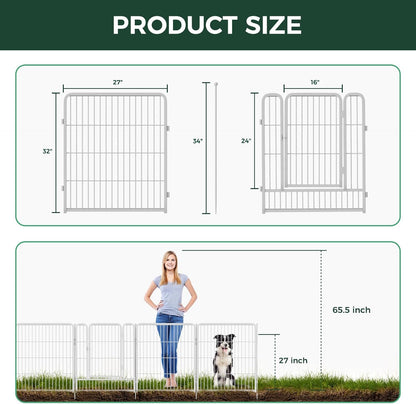 FXW Garden Fence Outdoor for The Yard - White