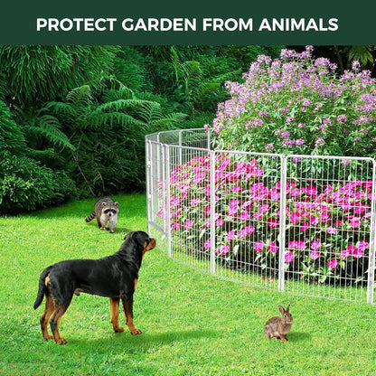 FXW Garden Fence Outdoor for The Yard - White