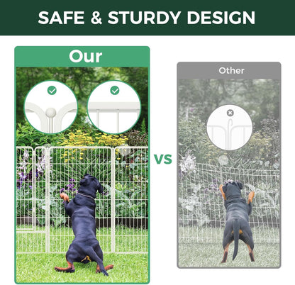 FXW Garden Fence Outdoor for The Yard - White