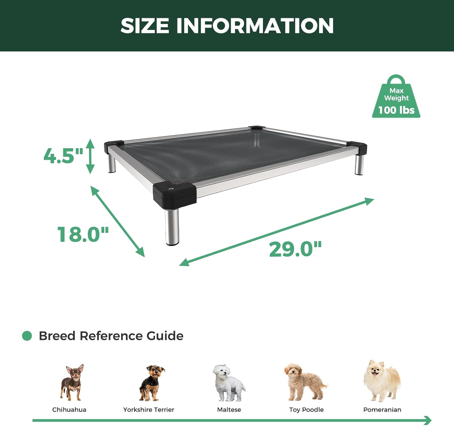 TitanNest Cooling Chew-Proof Elevated Dog Bed for Your Chewer