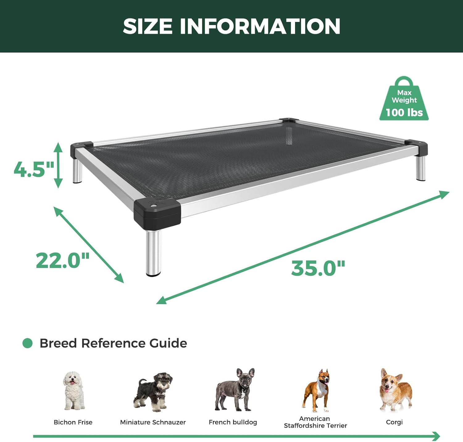 TitanNest Cooling Chew-Proof Elevated Dog Bed for Your Chewer