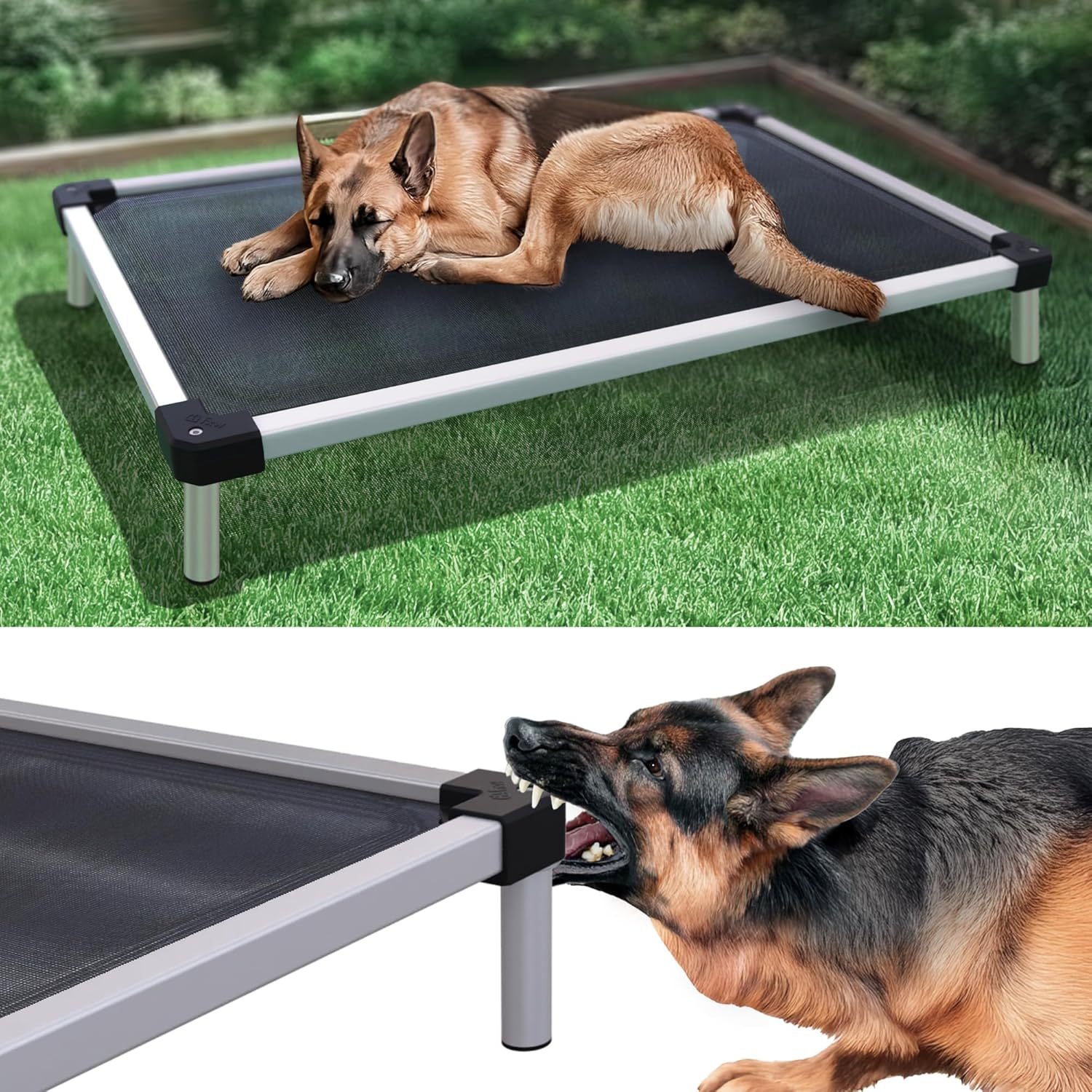TitanNest Cooling Chew-Proof Elevated Dog Bed for Your Chewer